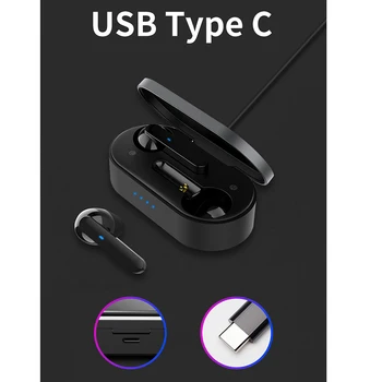 防水tws bluetoothヘッドフォンワイヤレス充電でボックスミニステレオスポーツバイノーラルステレオ音楽ワイヤレスヘッドセット