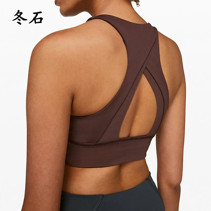Removable Cups Sports Bras Back Triangle Patchwork Hollow out Fitness Bra Women Top Gym Training Sweat-wicking Ignite | Спорт и