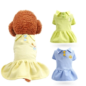 

Pet Clothes for Dog Clothes Pet Cats Costume Chihuahua Teddy Bear Pomeranian Puppies Spring Casual Polo Shirt Pets Dress