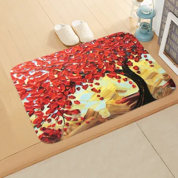 

3D Printed Coral Velvet Carpet Living Room Doormat Non-slip Rug Bathroom Absorbent Mats Table Mat Chair Pad