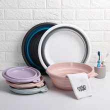 Многоцветный портативный дорожный горшок, ванна, умывальник, пластиковый складной, для ванной, для ног, для прачечной, для дома и сада