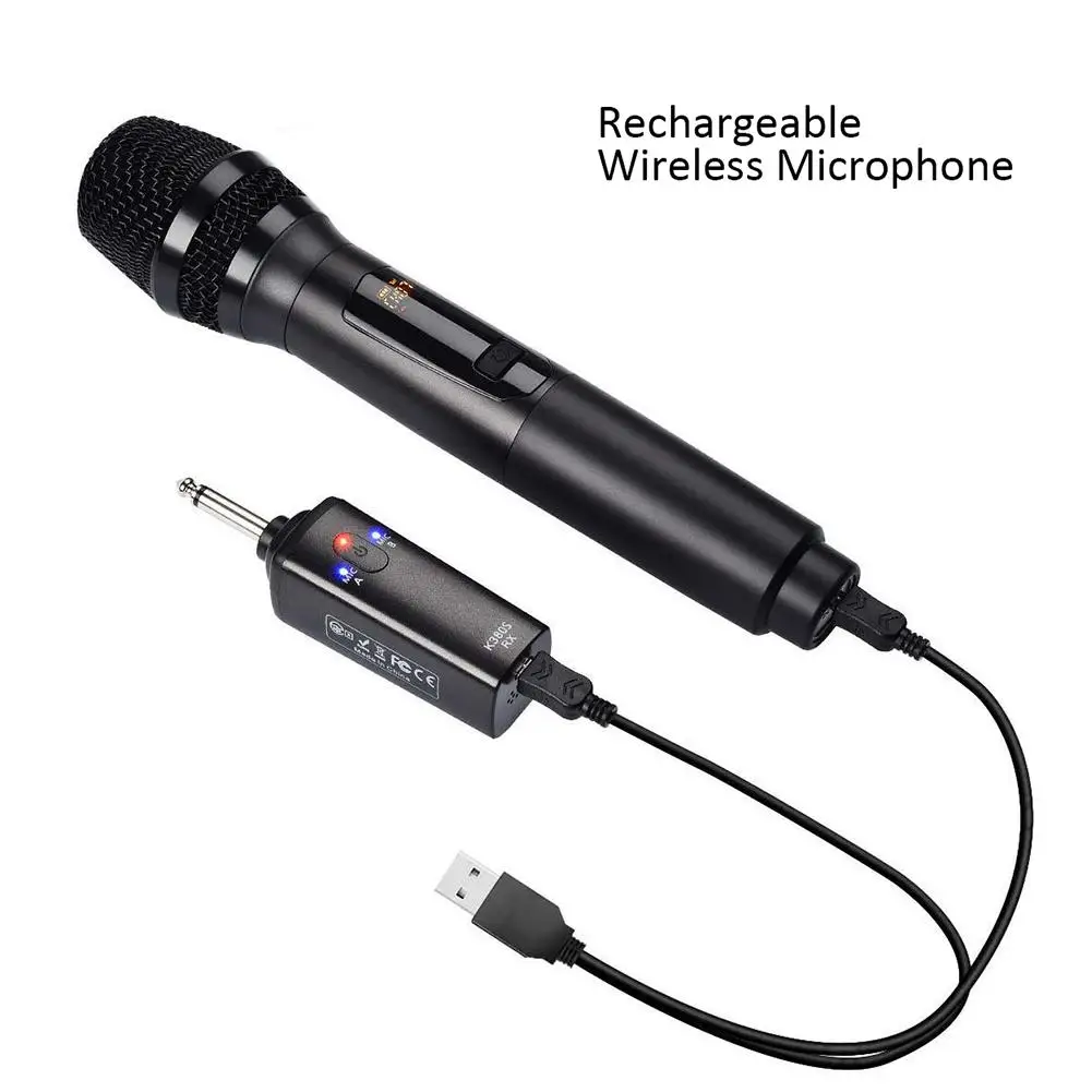 2pcs K380S Wireless Microphones USB Rechargeable