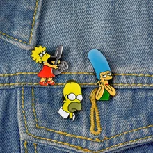 Алиэкспресс Лидер продаж мультфильм масло капля Симпсон сопутствующие товары смешные фигурки Радуга значок брошь аксессуары для одежды