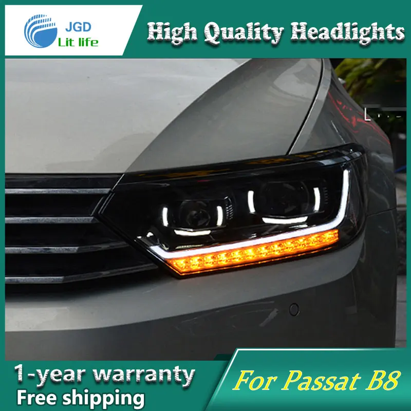 car styling head lamp for vw passat b8 2017 headlights passat b8 led headlight led drl h7 d2h hid bi xenon beam led drl bi xenoncar styling aliexpress