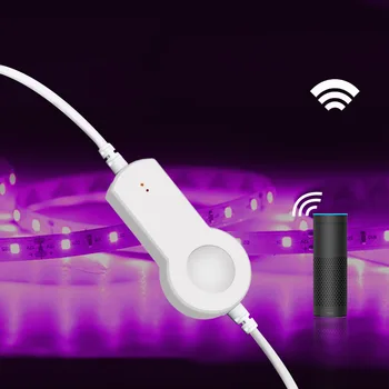 

CLAITE DC12V 4 Pin Smart Wifi LED Controller for RGB Strip Light Work With Amazon Alexa Voice