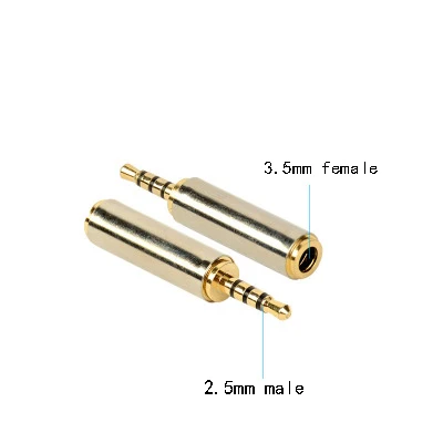 2 5mm Male to 3 5mm Female Stereo Full Metal Earphone Audio Headphone Adapter Connector Converter For iPhone Mobile Phone