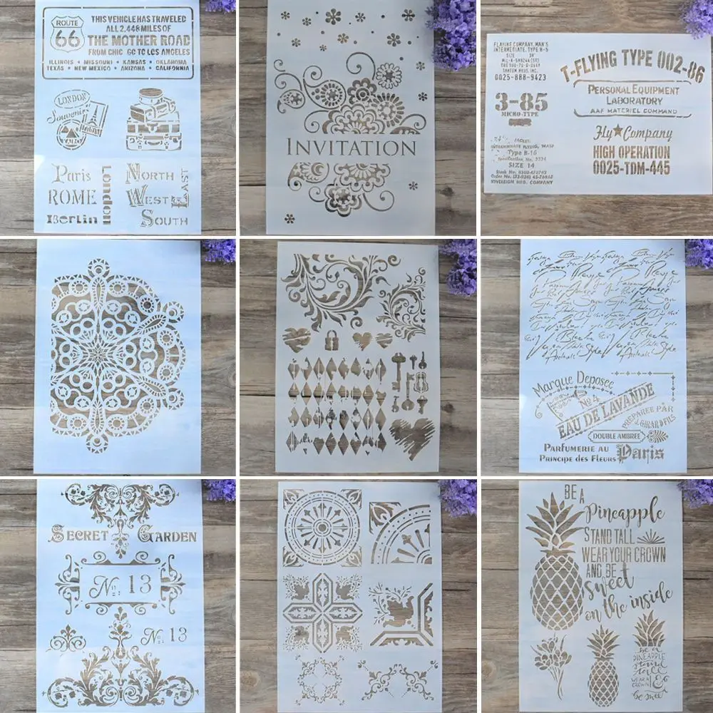 

DIY Craft Layering Stencils Template For Walls Painting Scrapbooking Stamping tableau decoration