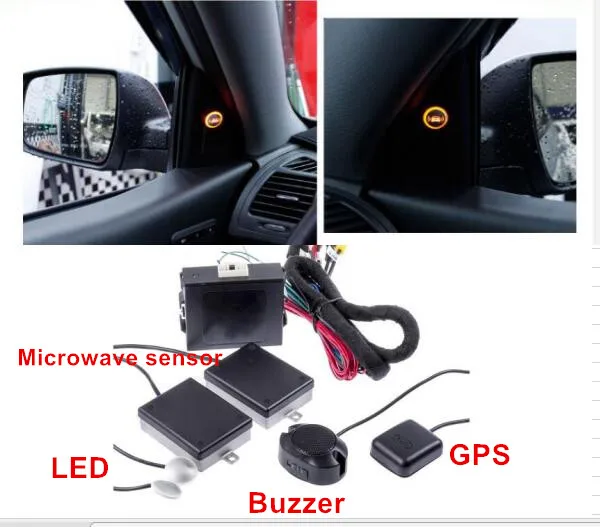 BSD BSM microwave sensor blind spot GPS Antenna radar detection w lane change warning security Blind Spot Detect Alarm for car
