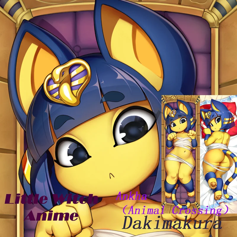 Двусторонняя наволочка для подушки аниме анкха Dakimakura (перекрещивание животных) с