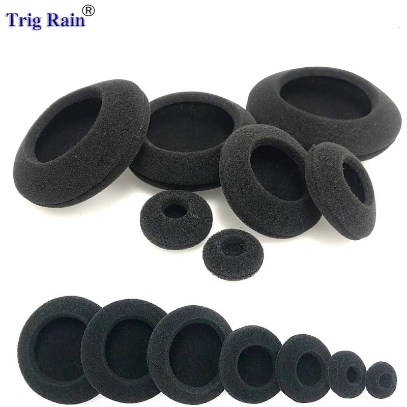 Thickened Foam Ear Pads For Headphones Sponge Replacement Cushions Covers Earphones Case 35mm 40mm 50mm 55mm 60mm 70mm 80mm