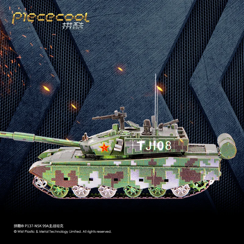 Koop Nieuwkomers 3D DIY Metalen Puzzel Model Voor 99A GEVECHTSTANK Volwassen Kids Educatieve Collectie Handleiding Speelgoed Gift Hot koop