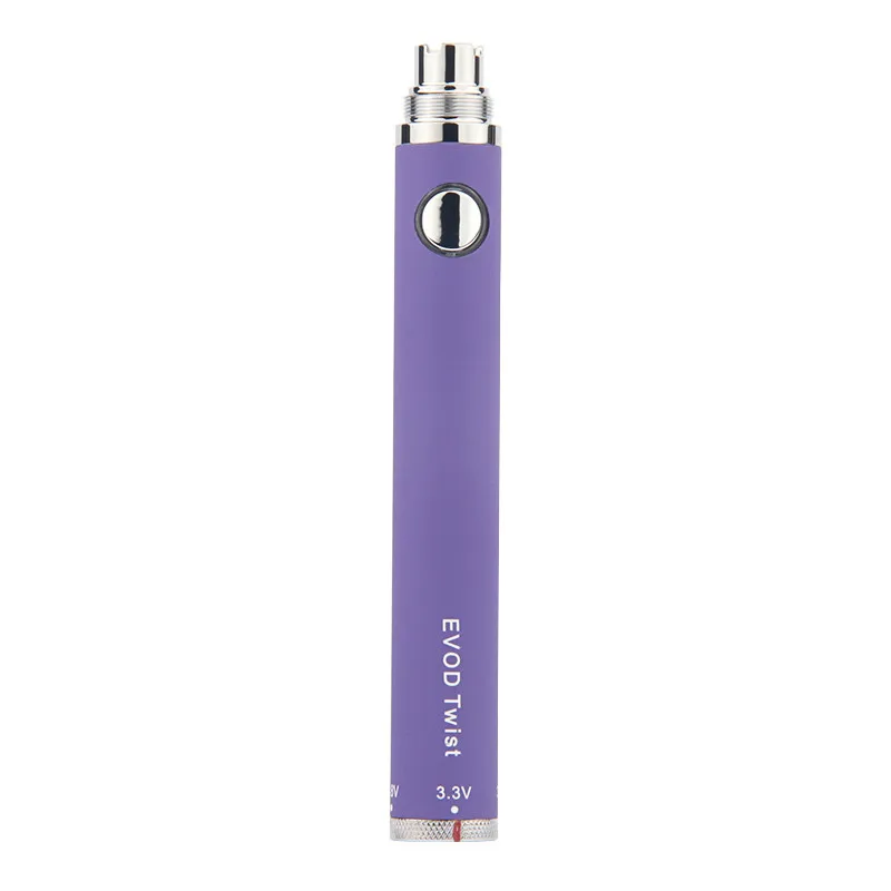 Evod Twist VV батарея с USB зарядным устройством переменное напряжение 1100mah электронная сигарета 3,2 V-4,8 V регулируемая ручка vape 510 испаритель - Цвет: Фиолетовый