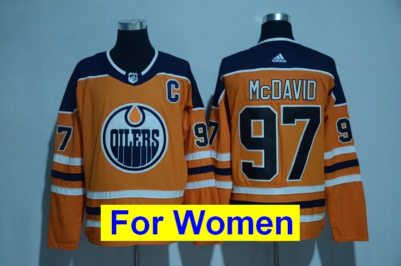 Все сшитые новые женские майки Edmonton Connor McDavid Leon Draisaitl Wayne Gretzky LUCIC NUGENT-HOPKIN - Цвет: Розовый