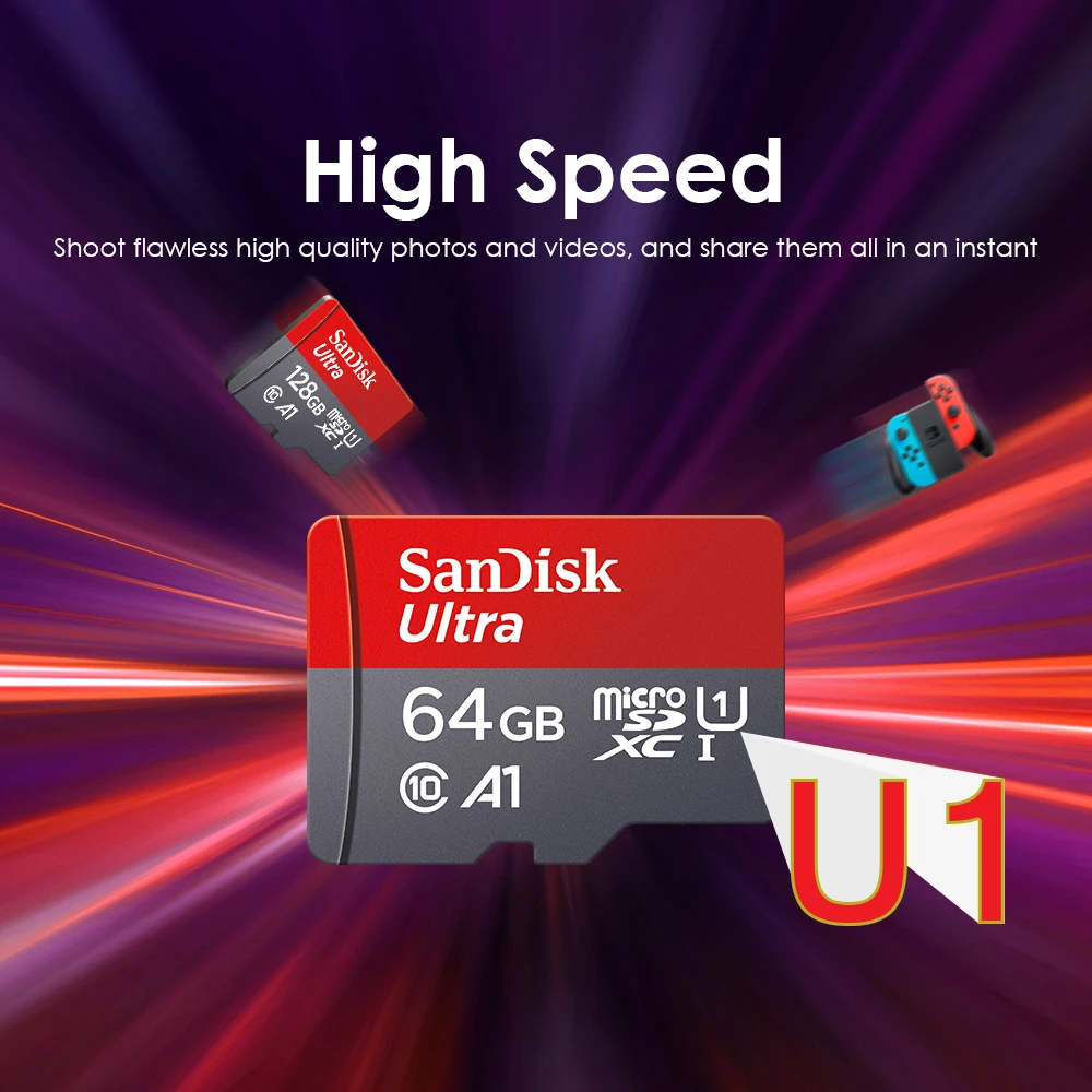 microsdxc switch 100% Original SanDisk Micro SD Card 128GB 64GB 32GB 16GB TF card usb flash memory card 256gb 98mb/s microsd Class 10 Flash card samsung 64gb memory card