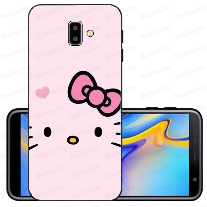 Чехол для galaxy j6 hello kitty Мягкий силиконовый черный чехол для телефона samsung galaxy j6 plus A6 A8 A9 A10 A30 A50 мобильные телефоны - Цвет: A14