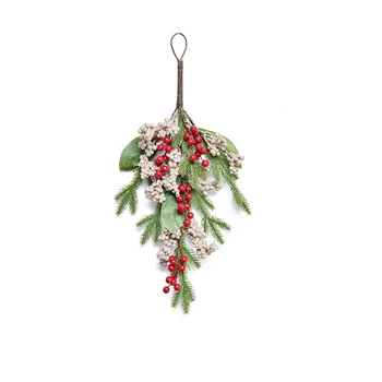 

christmas tree 50cm red fruits christmas decorations for home елка искусственная pino de navidad Restaurant window decoration