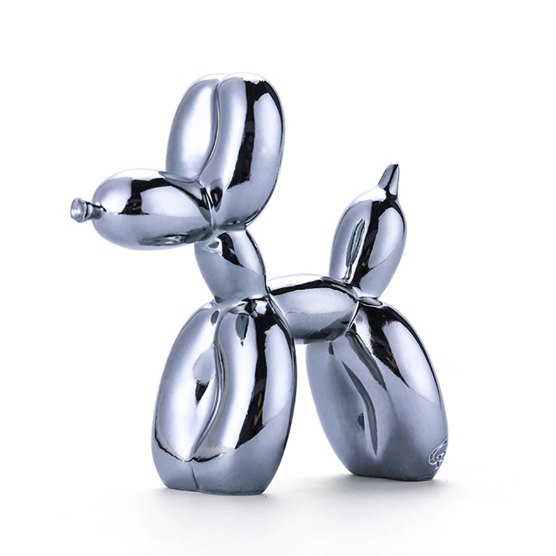 Modern Jeff Koons Balloon Dogs Sculptures Household Adornment Art Resin Craft Sculpture Art For Statue Home Decoration - Цвет: Grey