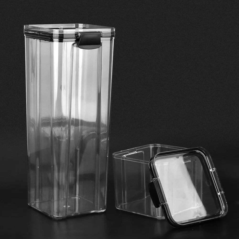 Plastic Kitchen Refrigerator Box Noodle Multigrain Tank Transparent Sealed Cans Bottle Food Storage Container 700/1800ML 3