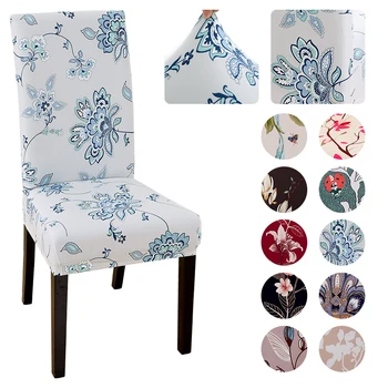 

Printed Pattern Dining Room Chair Cover Removable Washable Stretch Seat Cover Slipcoversr Chair Covers For Home Dining Room