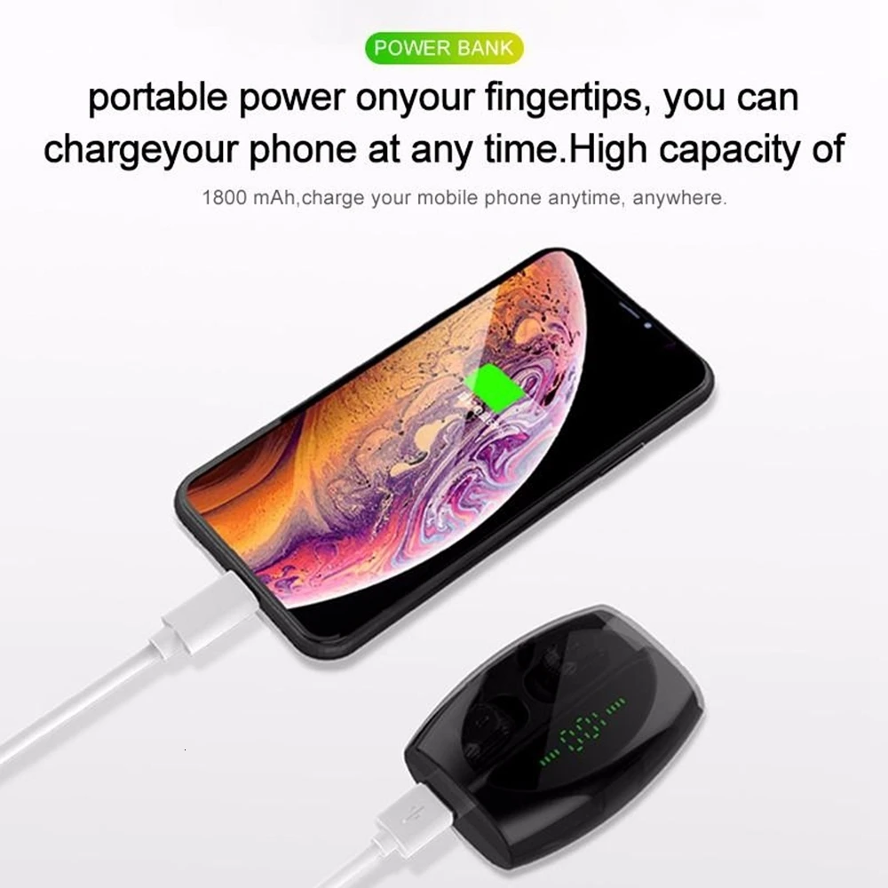 AKEY XG20 Bluetooth наушники беспроводные для телефона светодиодный музыкальные