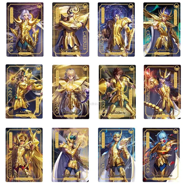 Saint Seiya Figures Gold Cloth  Collectible Cards Saint Seiya - 12pcs/set  30th - Aliexpress
