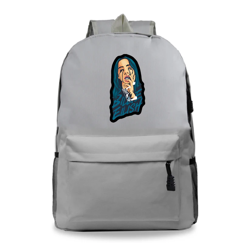 Для мужчин и женщин, для мальчиков и девочек, школьный рюкзак Billie Eilish, модный узор, рюкзак для ноутбука, рюкзаки для подростков