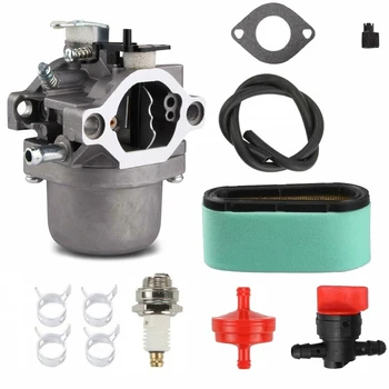 

Engine Carburetor Kit Air Filter Spark Plug Replacement For 494392 494502 495706 496592 Parts