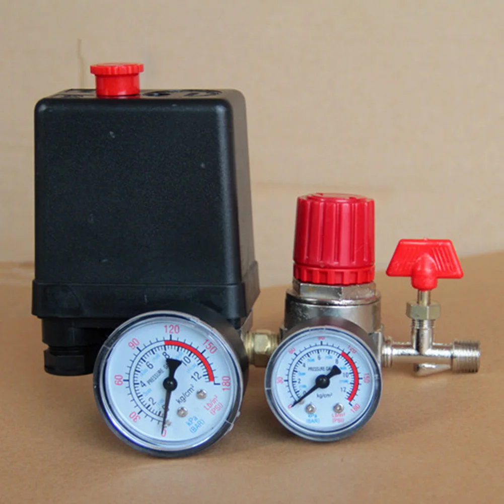 90-120PSI практичный воздушный компрессор, насос с приводом двигателя с измерителями, аксессуары, универсальный переключатель контроля давления безопасности, сверхмощный