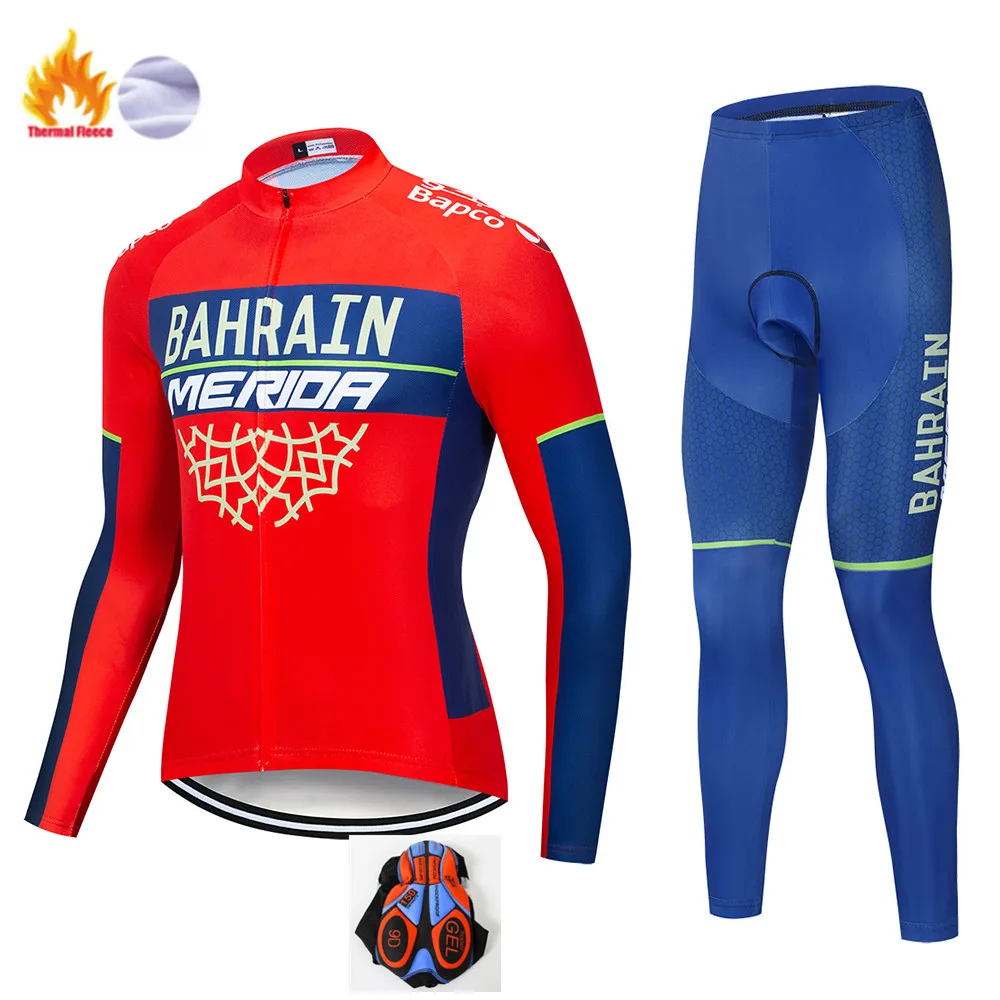 Winter Cycling Suit INEOS команда Велоспорт Джерси 9D велосипед брюки набор Ropa Ciclismo мужские зимние термо флис pro трикотаж для велосипедистов Майо Одежда - Цвет: Winter Cycling Suit