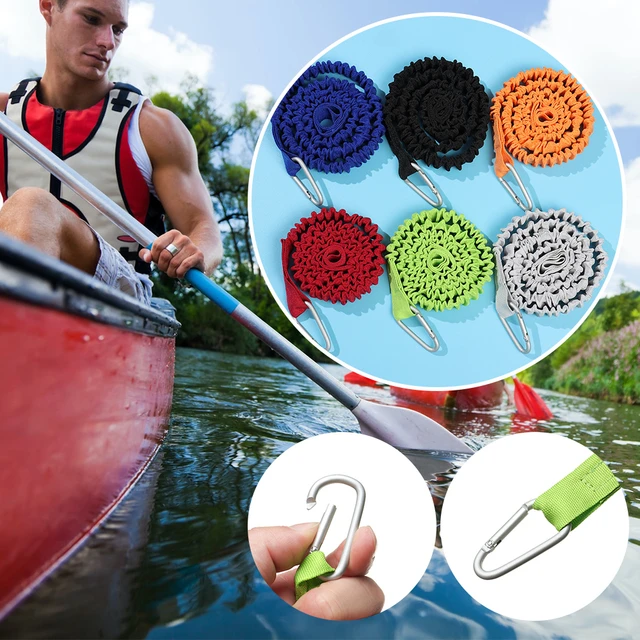 Kayak Paddle Leash Safety Tool Lanyard Kayak Accessories Stretchable Coiled  Rod For Kayak Paddles Traction Rope Kayak Paddle Leash