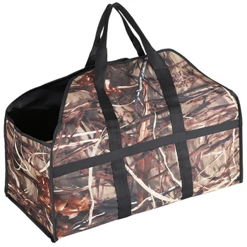 

Large Capacity Oxford Fabric Firewood Wood Bag Outdoor Camping Log Carrier Camouflage Portable Bag Color Wood Bag