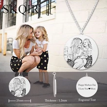 

Customized Family Photo Necklace for Women Men Engraved Name Text Stainless Steel Mom Pictrues Charm Chain Necklace GIft