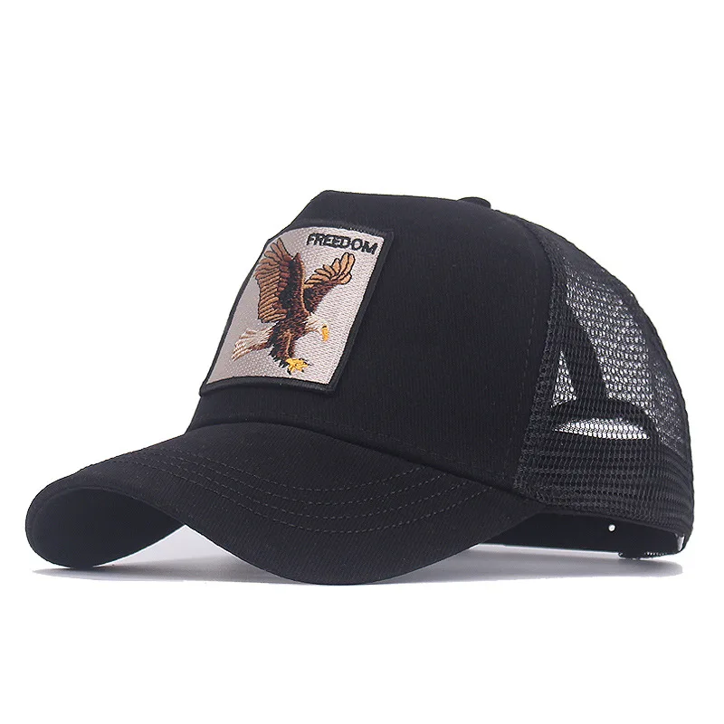 

Fashion Animals Embroidery Baseball Caps Men Women Snapback Hip Hop Hat Cotton Summer Breathable Mesh Sun Gorras Streetwear Bone