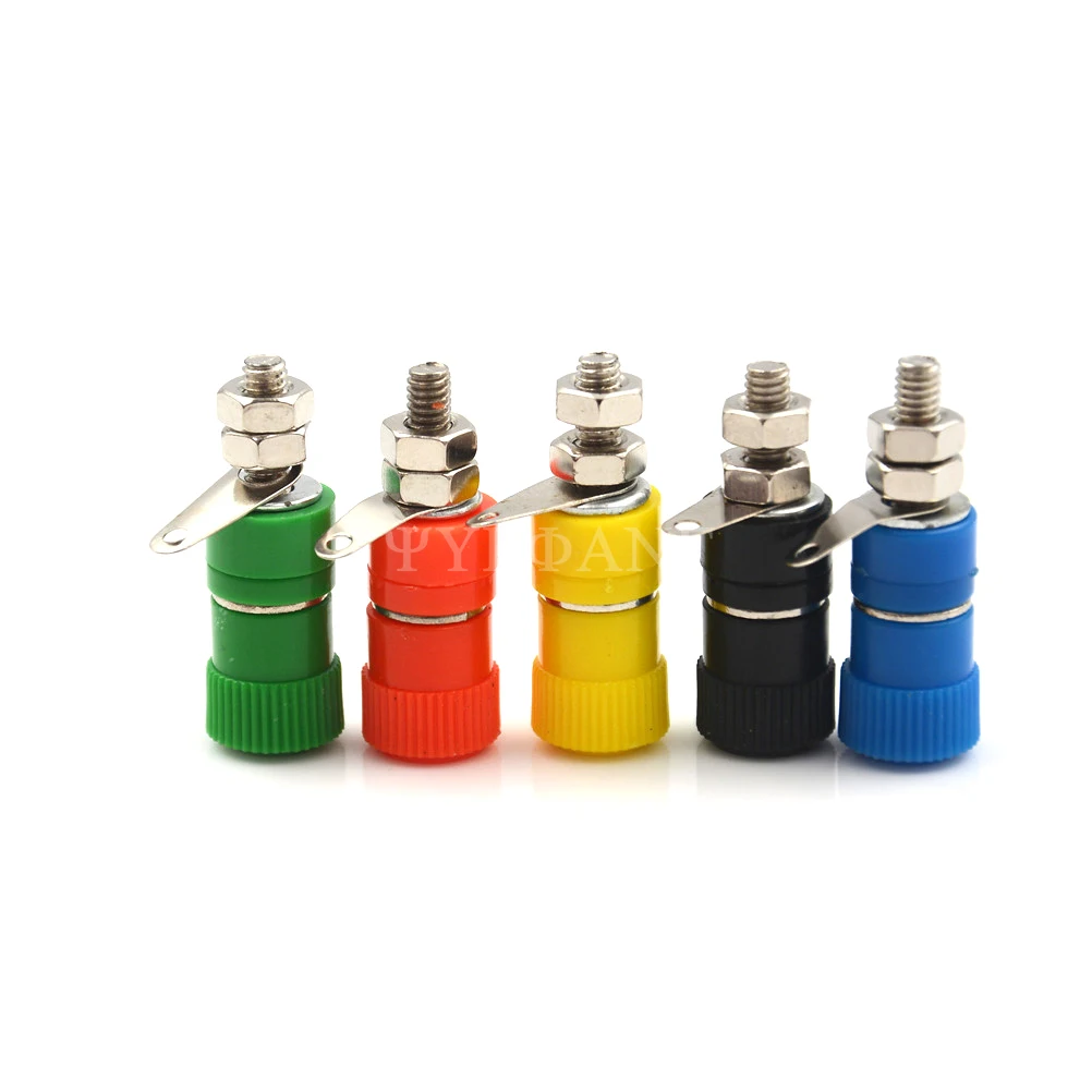 5pcs/lot 4mm Binding Post Banana Plug Jack Mount Terminal Blocks
