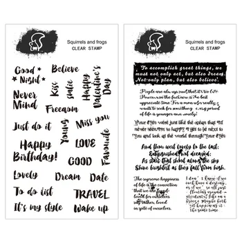 

1Pcs Words Stamps Clear Stamp Card Making Decorative Paper Card Crafts Transparent DIY Scrapbooking Silicone Photo Album Decor
