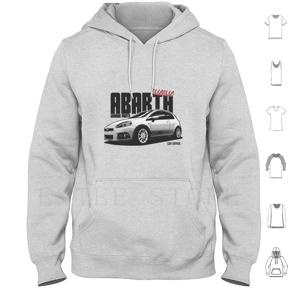 Fiat Grande Punto Abarth-Felpe Con Cappuccio Carcorner Manica Lunga Multipla Abarth 595 Fiat Talento Fiat 127 Fiat Five Secolo