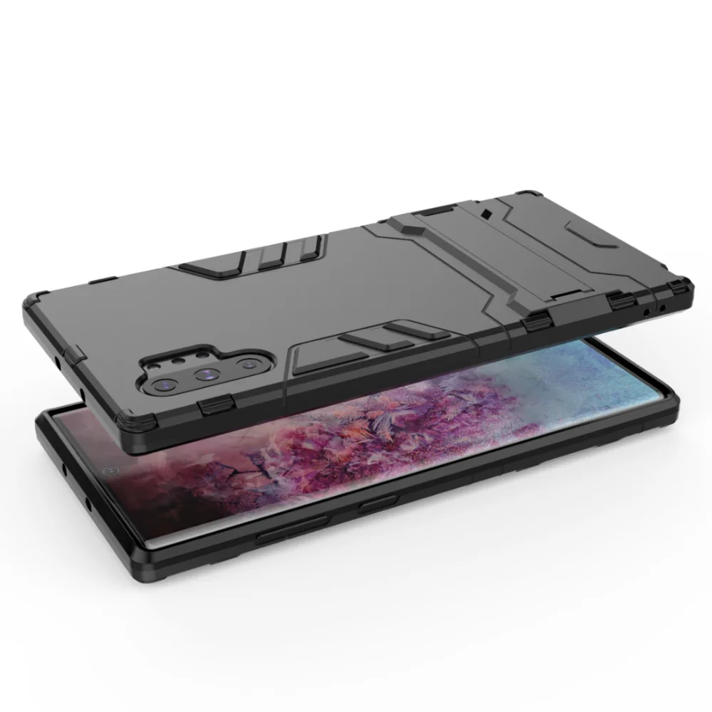 Сверхпрочный робот стойка для брони для samsung Galaxy Note 8 9 съемный ТПУ и ПК Прочный Гибридный чехол для Note 10 Plus