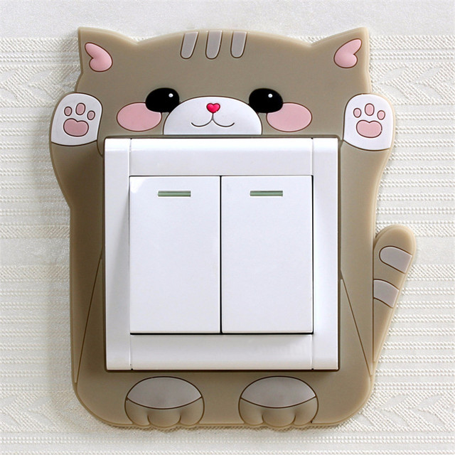 Switch Sticker Glow in Dark Wall Sticker home decor Luminous Switch/Socket Silicone Protect Cover On-Off Decor Sticker