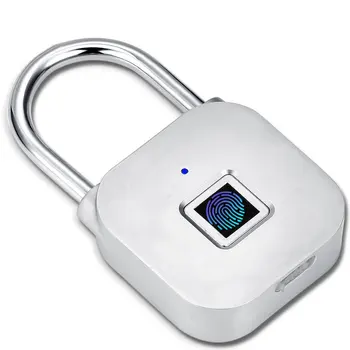 

Waterproof Keyless Lock Smart Padlock Thumbprint Door Padlocks Portable Anti-Theft Lock USB Rechargeable Small Padlock