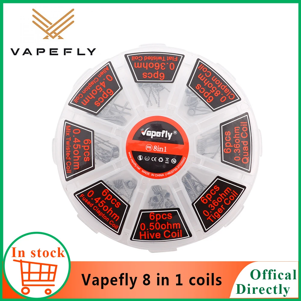 Оригинальные Vapefly 8 в 1 катушки 48 шт. vapor DIY легко переносить для электронной