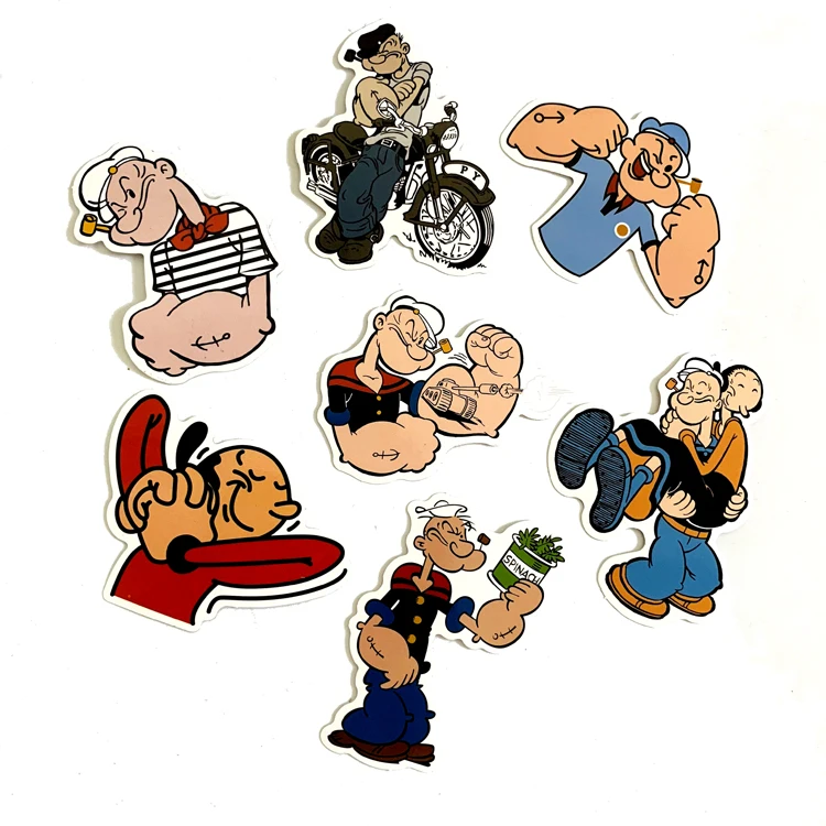 18 шт. мультфильм Америка Popeye моряка наклейка для рюкзака ПВХ скейтборд