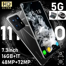11T Pro Smartphones Global Version Mobile Phones Android12.0 7.3Inch Full Screen смартфоны Smartphone 7300mah Battery Phone