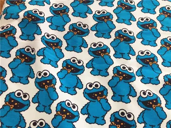 

160x50cm Cartoon Print Soft Knitted Cotton Fabrics for Patchwork Sewing Accessories DIY Children's Fabric Clothes Quilt Material