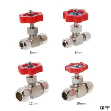 Карточный рукав игольчатый клапан двойной наконечник толстый латунный клапан медная трубка воздушная труба внутренняя резьба Газовый поток регулирующий клапан 5 августа
