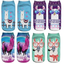 Cute funny animal print women's socks 3D three-dimensional pattern sheep unicorn camel cartoon socks gift new beautiful