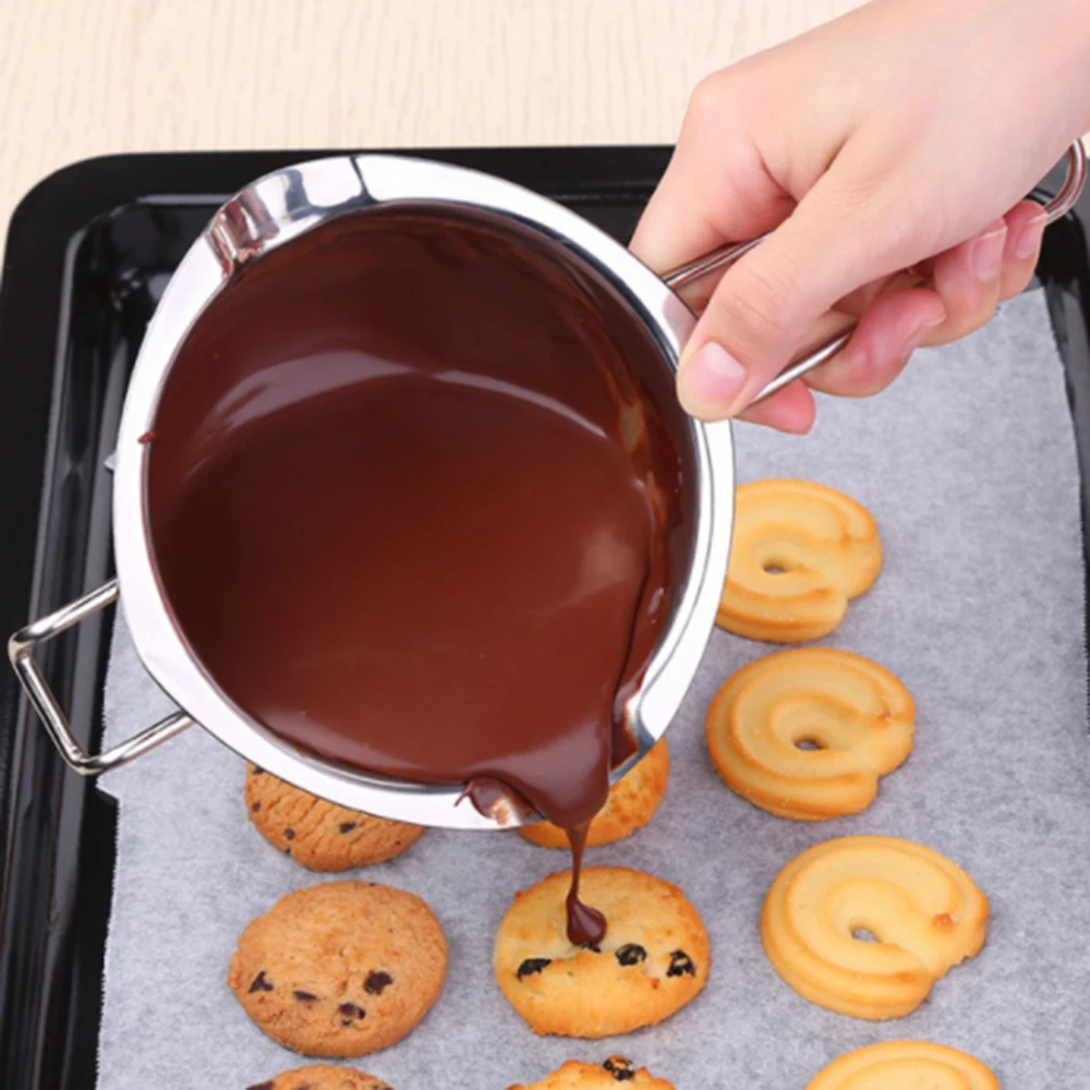 Pot Ã  chocolat Ã  Long manche en acier inoxydable, chaudiÃ¨re Ã  lait, Pot Ã   beurre, outils de cuisson de pÃ¢tisserie, bougie bricolage, Pot Ã  savon -  AliExpress
