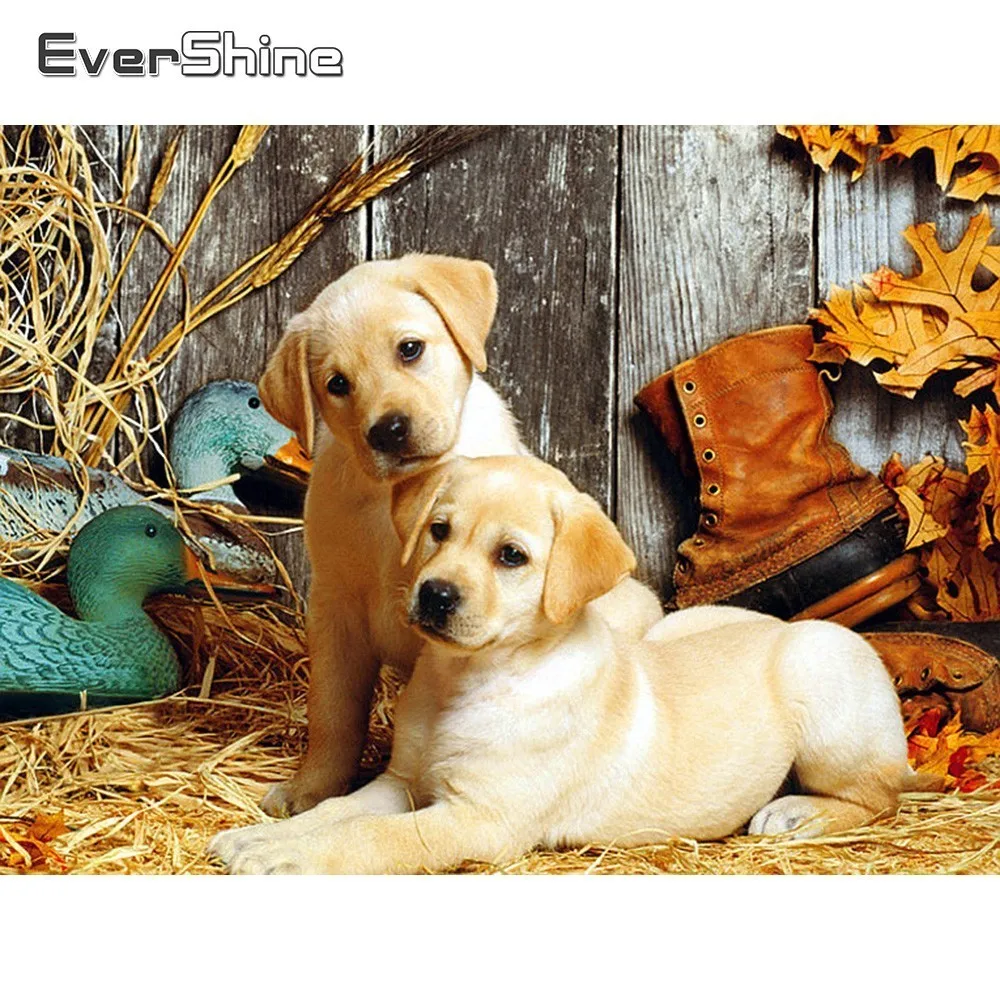 Алмазная 5D Вышивка Evershine полноразмерная картина с изображением животных вышивка