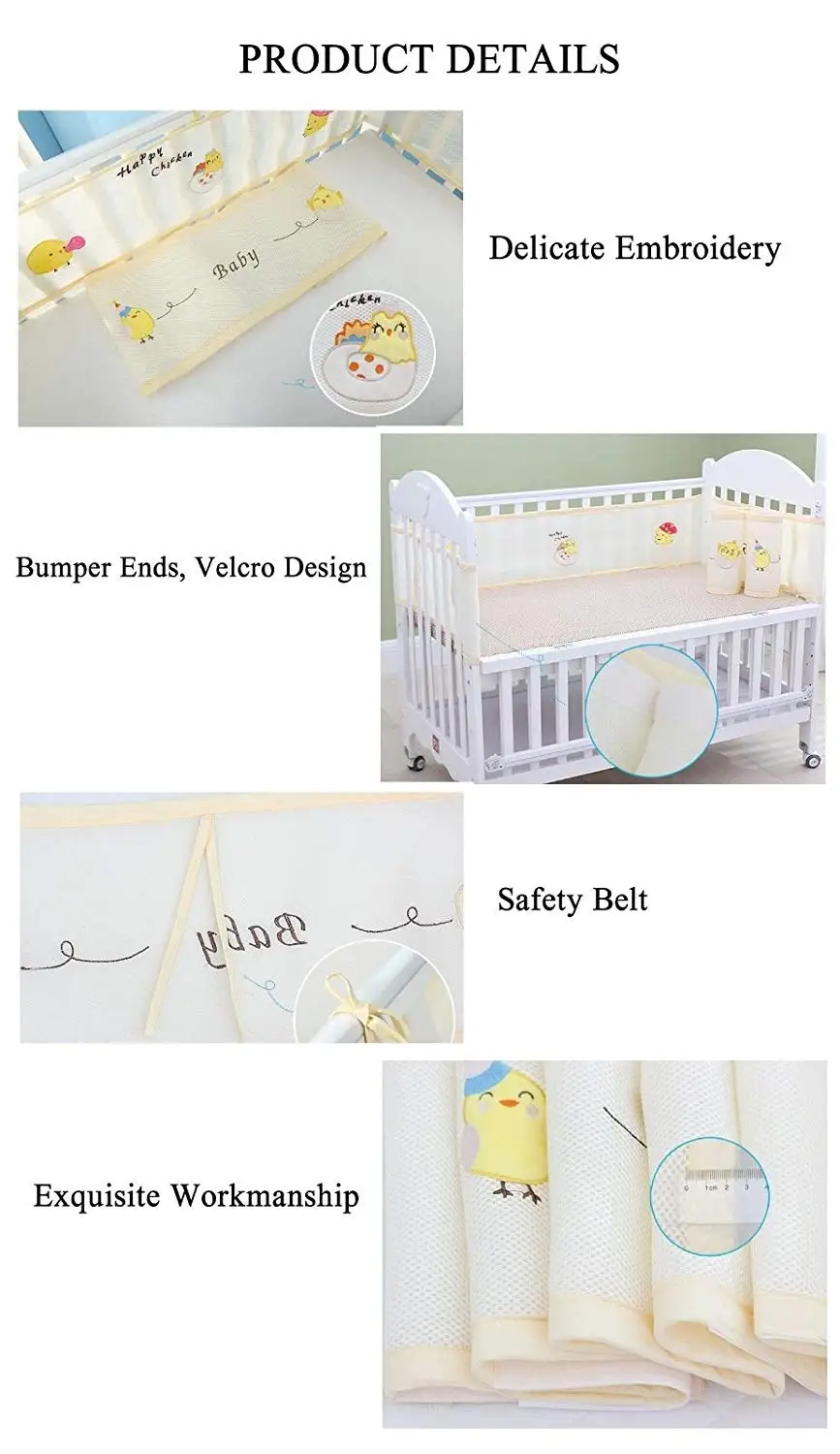 Детская кроватка кровать бампер для новорожденных летняя дышащая сетка защитные рельсы забор набор постельных принадлежностей для детской кроватки детская голова протектор кроватка бампер