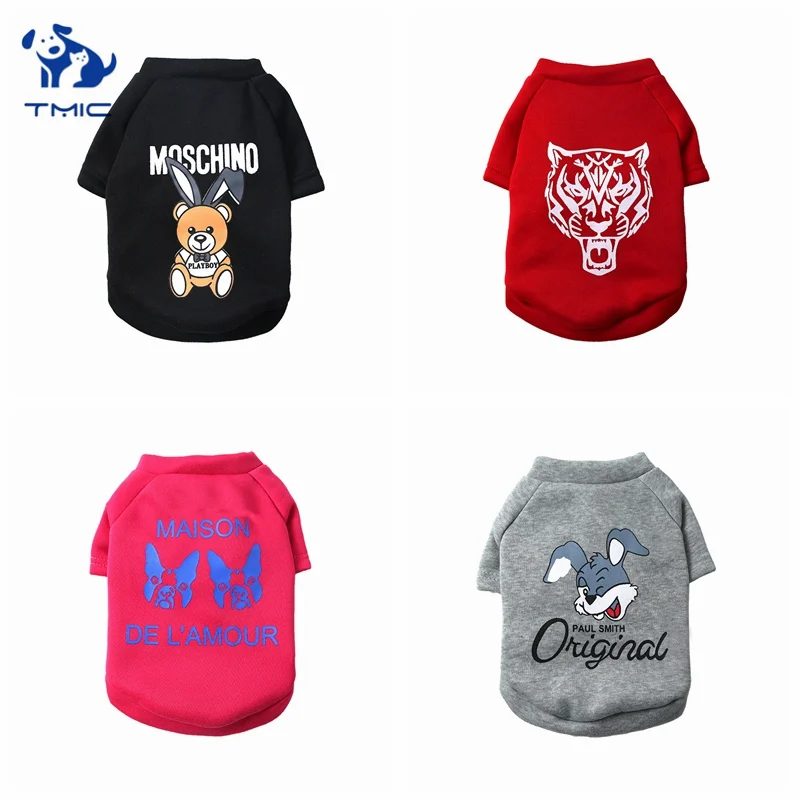 

New Style Pet Dogs Clothes Warm Dog Sweatshirt Clothing For Pet Cute cartoon Dogs Sweater Dog Coat Chihuahua Cotton Clothes