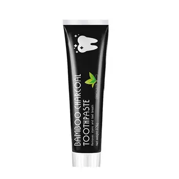 

100% New Bamboo Black Toothpaste Teeth Whitening Deep Black Charcoal Toothpaste Whitening All-purpose Teeth Clean The Y5V6